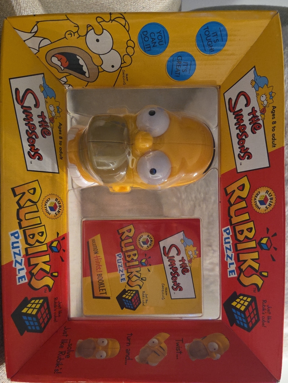 The Simpsons Homer Head Puzzle — Yellow Collectible Toy